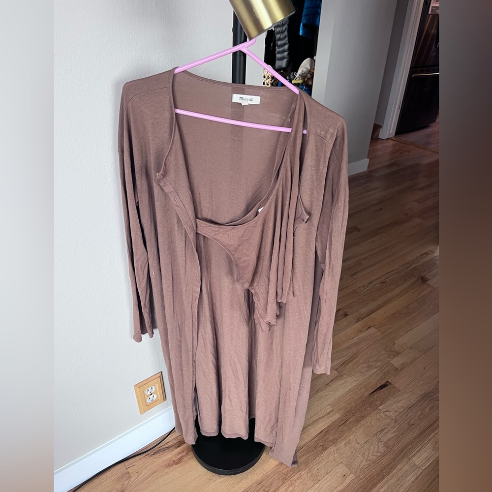 Madewell duster cardigan set